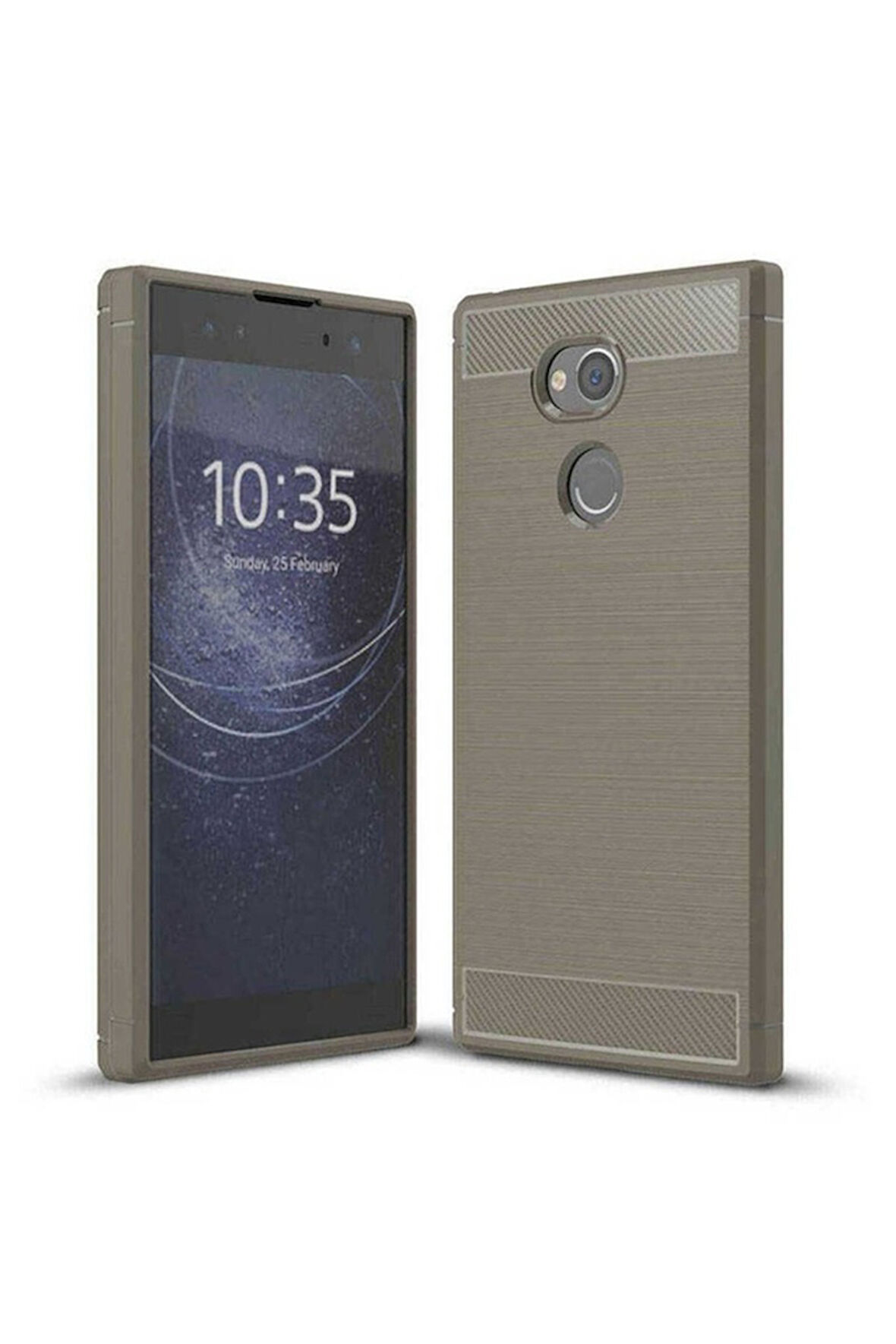 Sony Xperia XA2 Ultra Uyumlu Kılıf Zore Room Silikon Kapak Gri