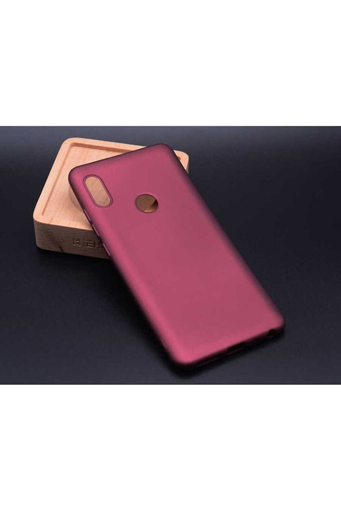 Xiaomi Redmi Note 5 Pro Uyumlu Kılıf Zore Premier Silikon Kapak Mürdüm