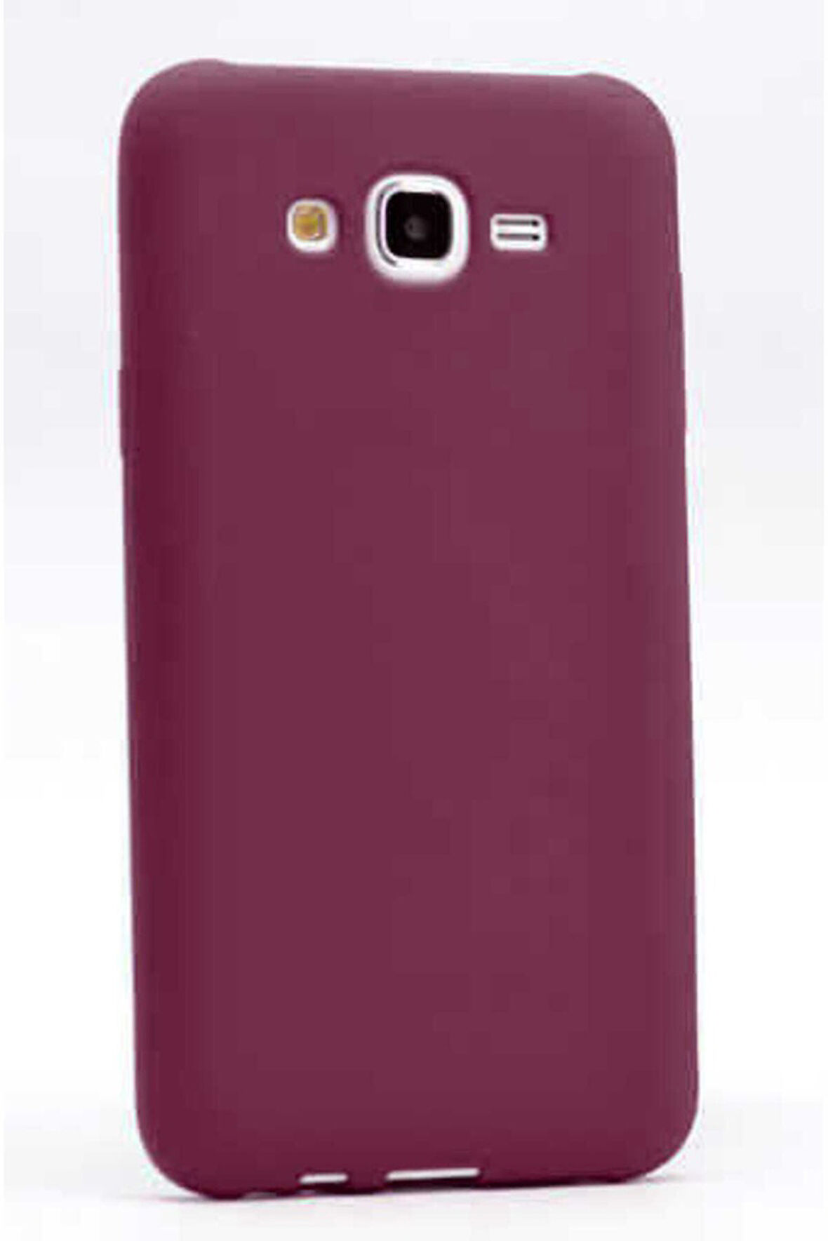 Samsung Galaxy J7 Uyumlu Kılıf Zore Premier Silikon Kapak Mürdüm