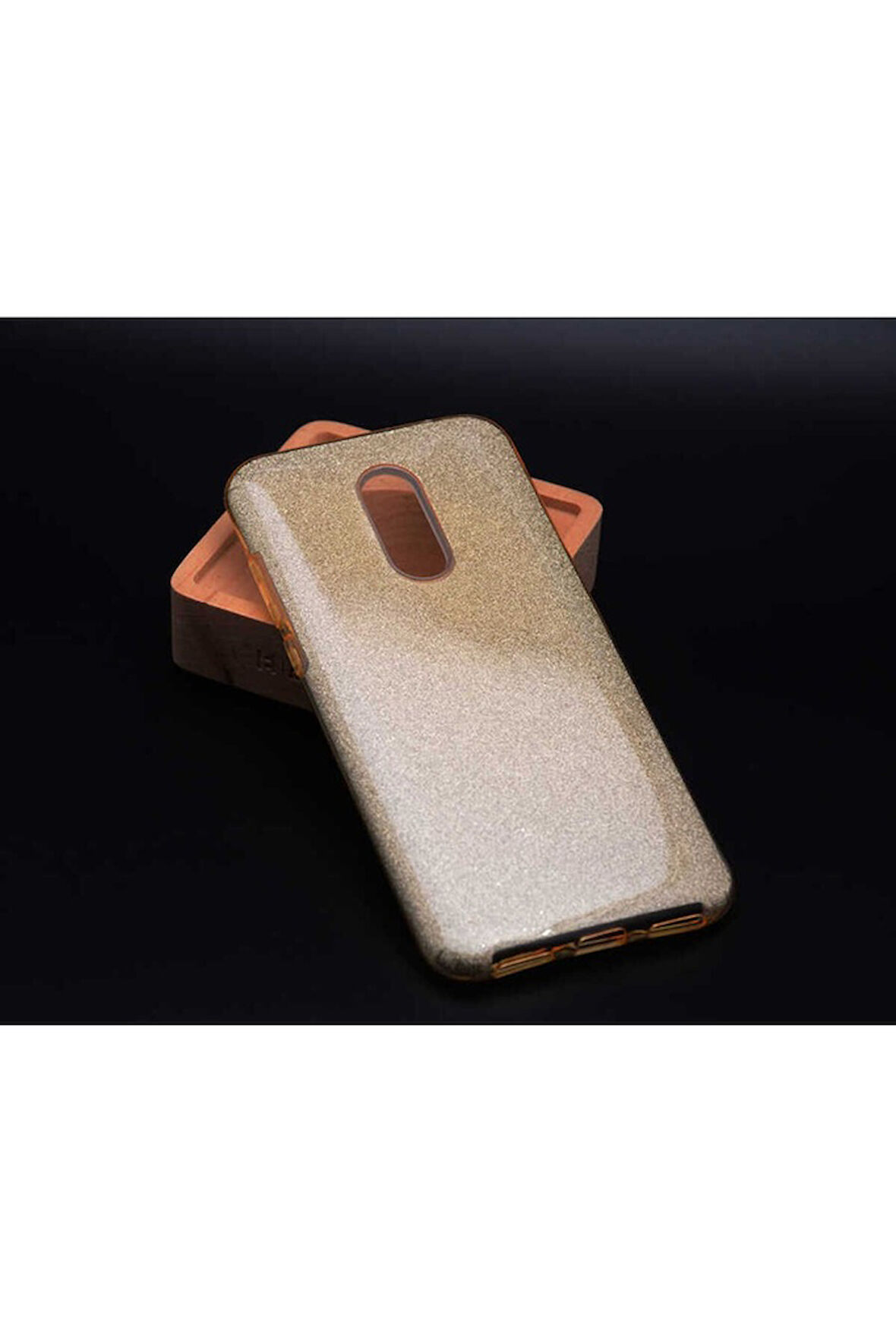 Xiaomi Redmi Note 4x Uyumlu Kılıf Zore Shining Silikon Gold