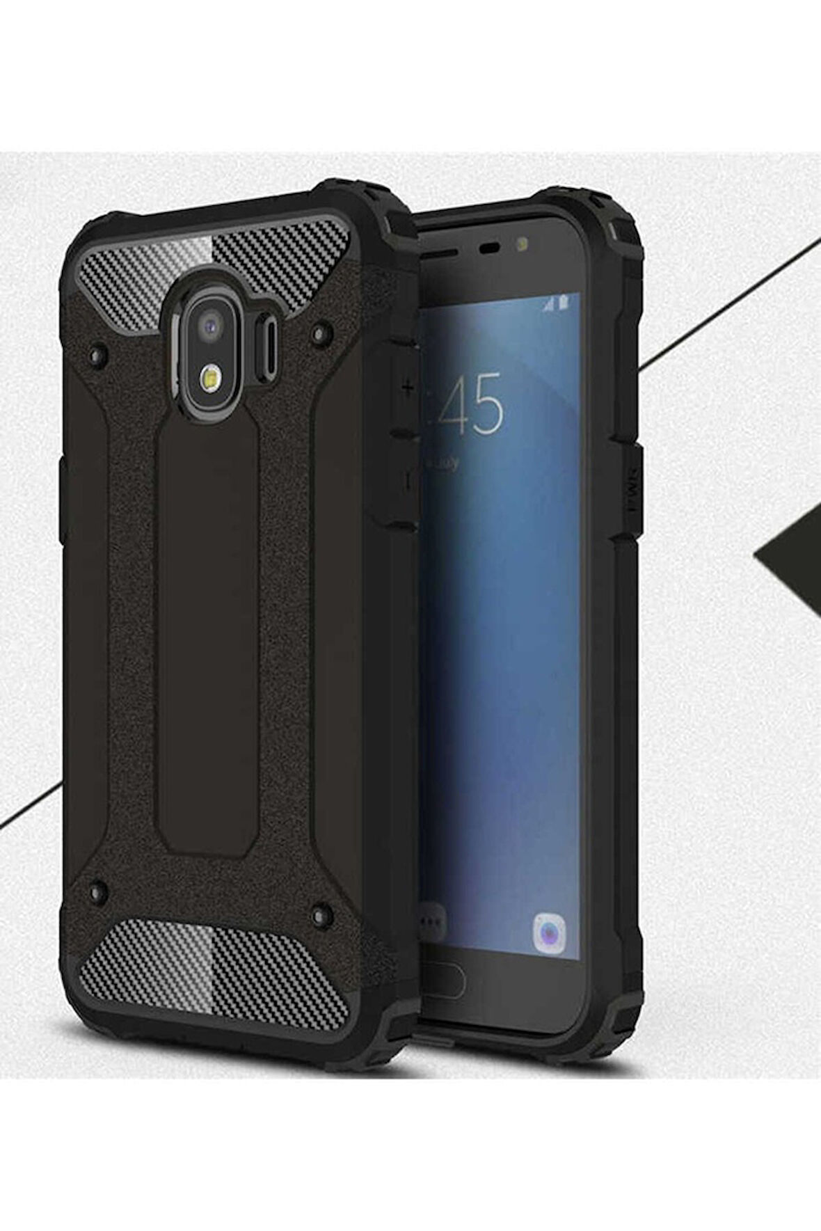 Samsung Galaxy J2 Pro 2018 Uyumlu Kılıf Zore Crash Silikon Kapak Siyah