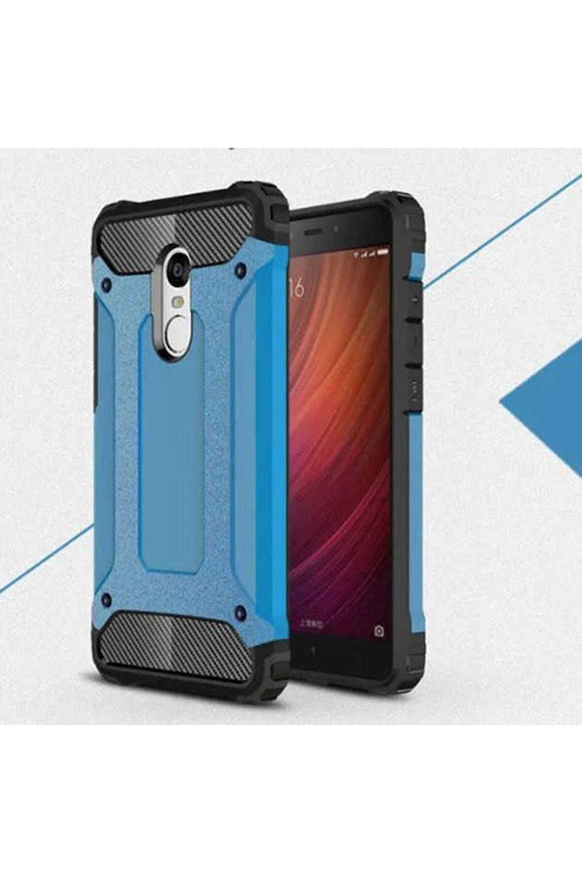 Xiaomi Redmi Note 4x Uyumlu Kılıf Zore Crash Silikon Kapak Mavi