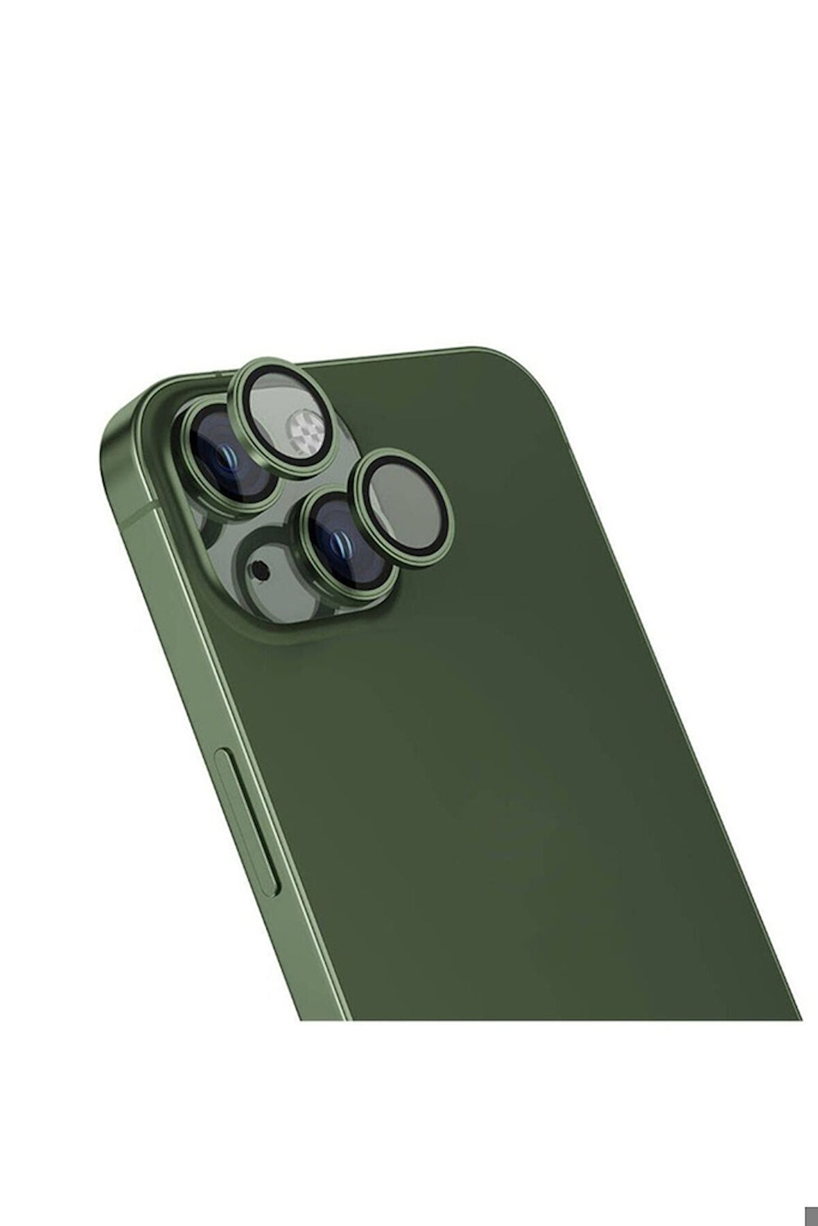 Apple iPhone 15 Uyumlu Zore CL-15 Parmak İzi Bırakmayan Anti-Reflective Kamera Lens Koruyucu Yeşil