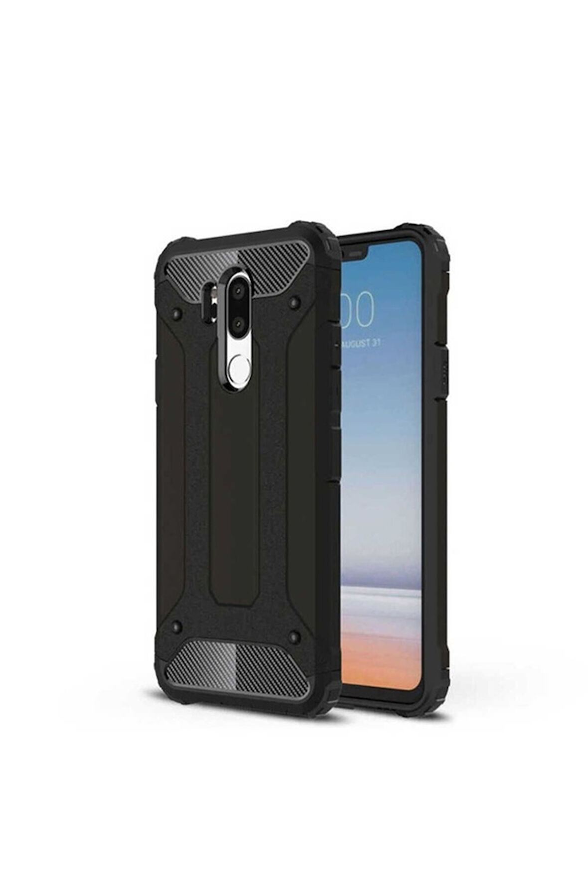 LG G7 Uyumlu Kılıf Zore Crash Silikon Kapak Siyah