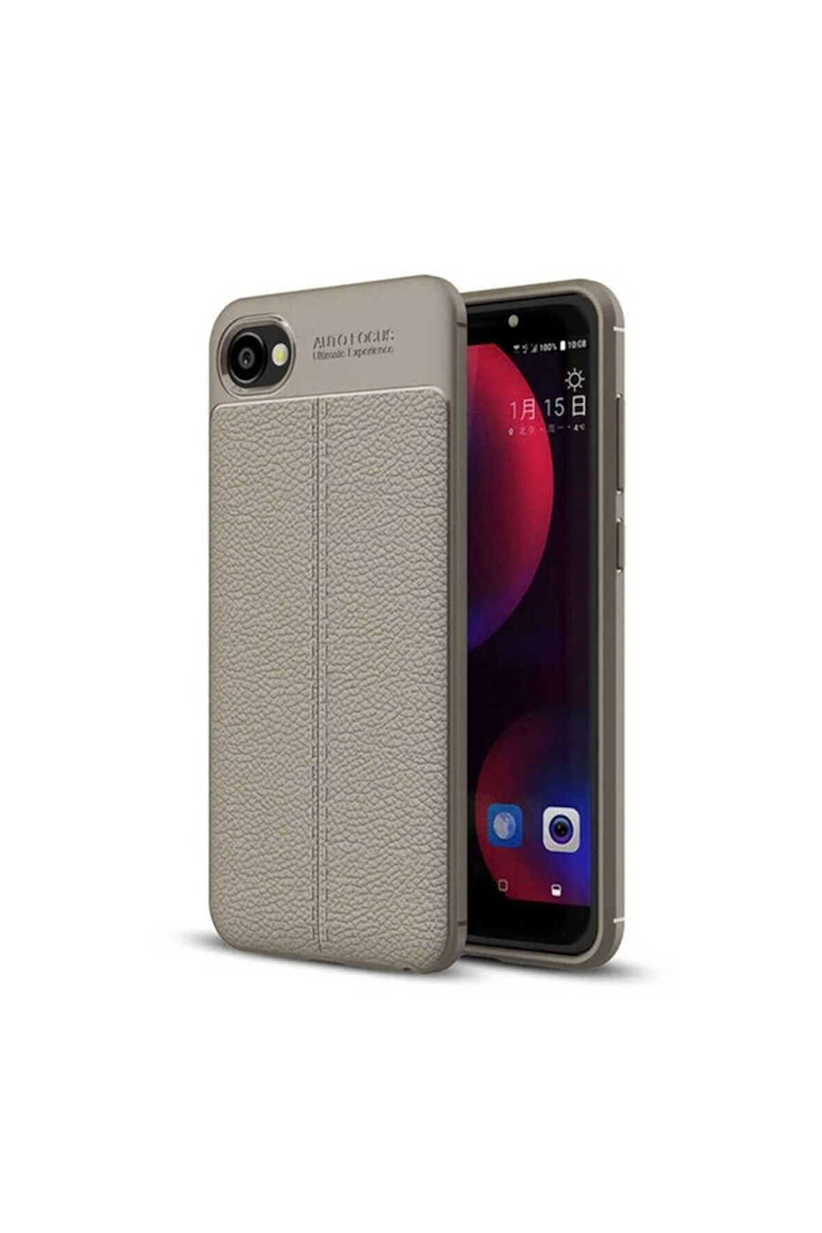 HTC Desire 12 Uyumlu Kılıf Zore Niss Silikon Kapak Gri