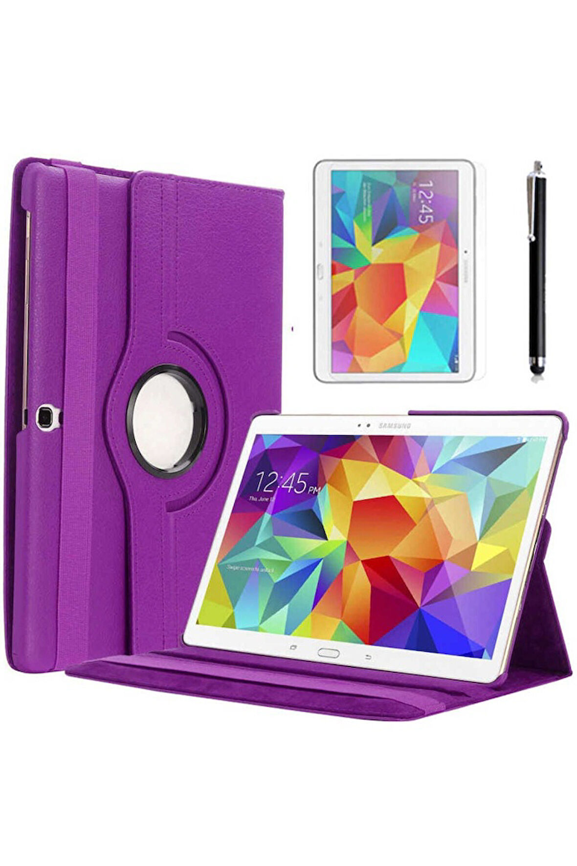 Samsung Galaxy Tab 4 10.1 T530 Uyumlu Zore Dönebilen Standlı Kılıf