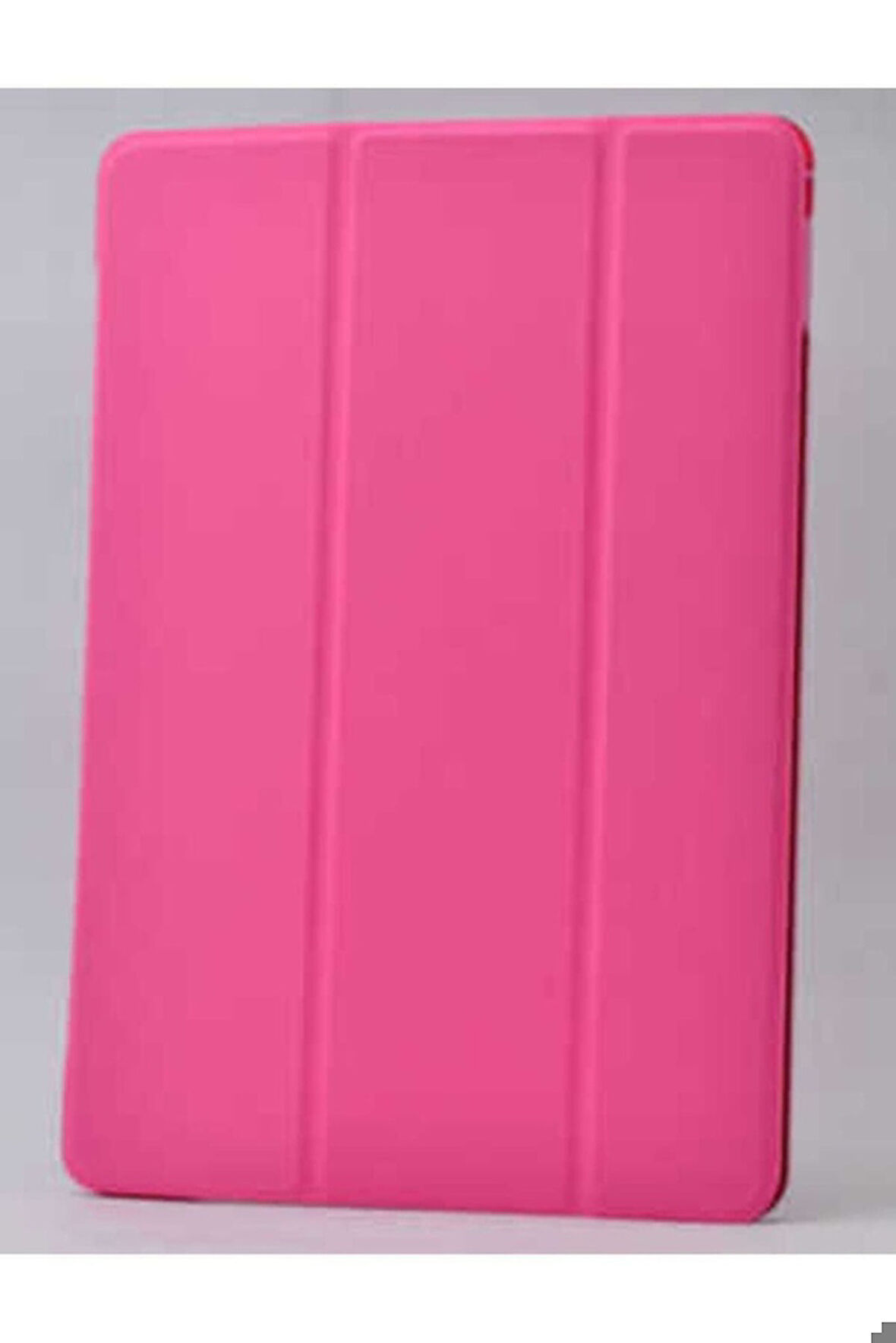 Samsung Galaxy Tab 4 10.1 T530 Uyumlu Zore Smart Cover Standlı 1-1 Kılıf Pembe Koyu