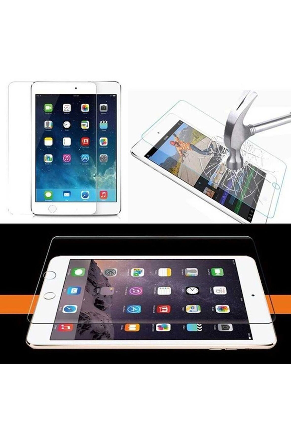 Apple iPad 5 Air Uyumlu Zore Tablet Temperli Cam Ekran Koruyucu