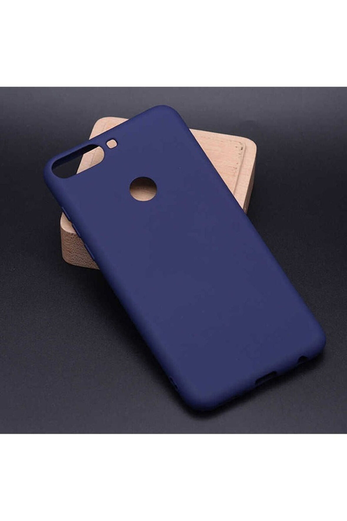 Huawei Y7 2018 Uyumlu Kılıf Zore Premier Silikon Kapak Lacivert