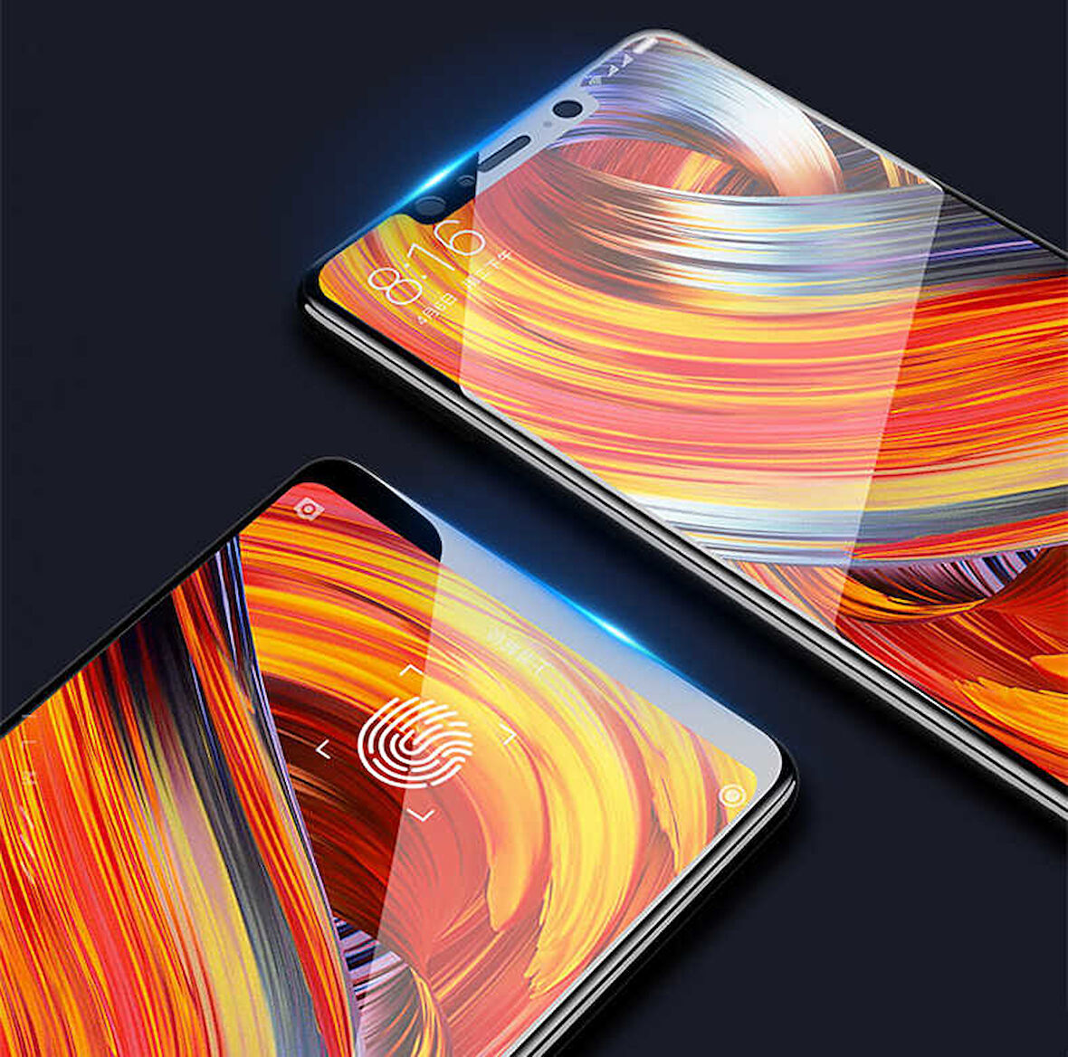 Xiaomi Mi 8 SE Uyumlu Zore Kenarları Kırılmaya Dayanıklı Cam Ekran Koruyucu Beyaz