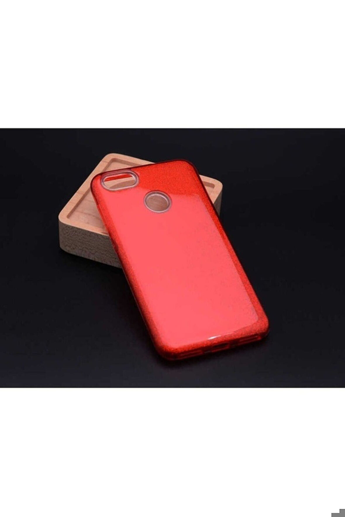 Huawei Y7 2018 Uyumlu Kılıf Zore Shining Silikon Kırmızı