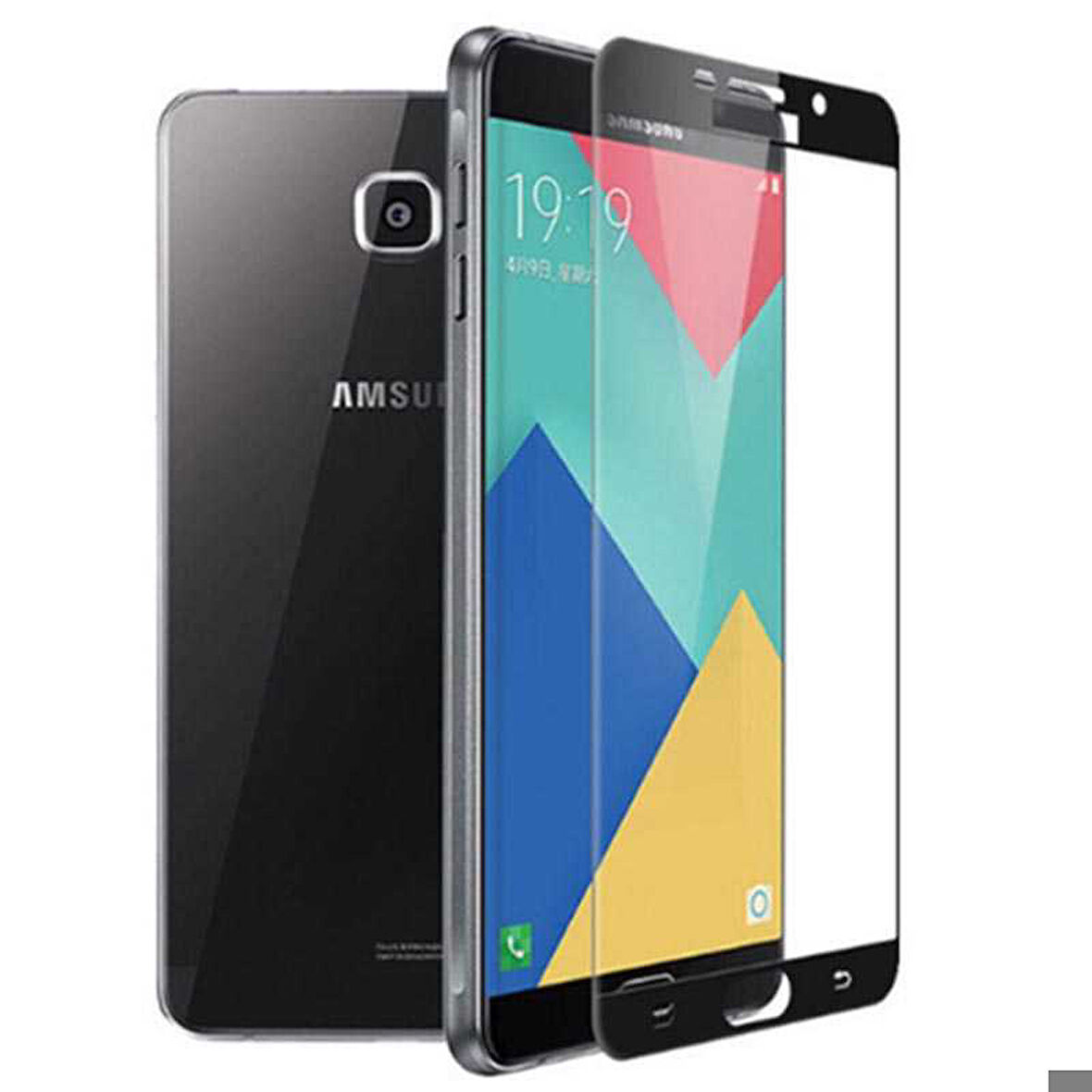 Samsung Galaxy A7 2017 Uyumlu Zore Kenarları Kırılmaya Dayanıklı Cam Ekran Koruyucu