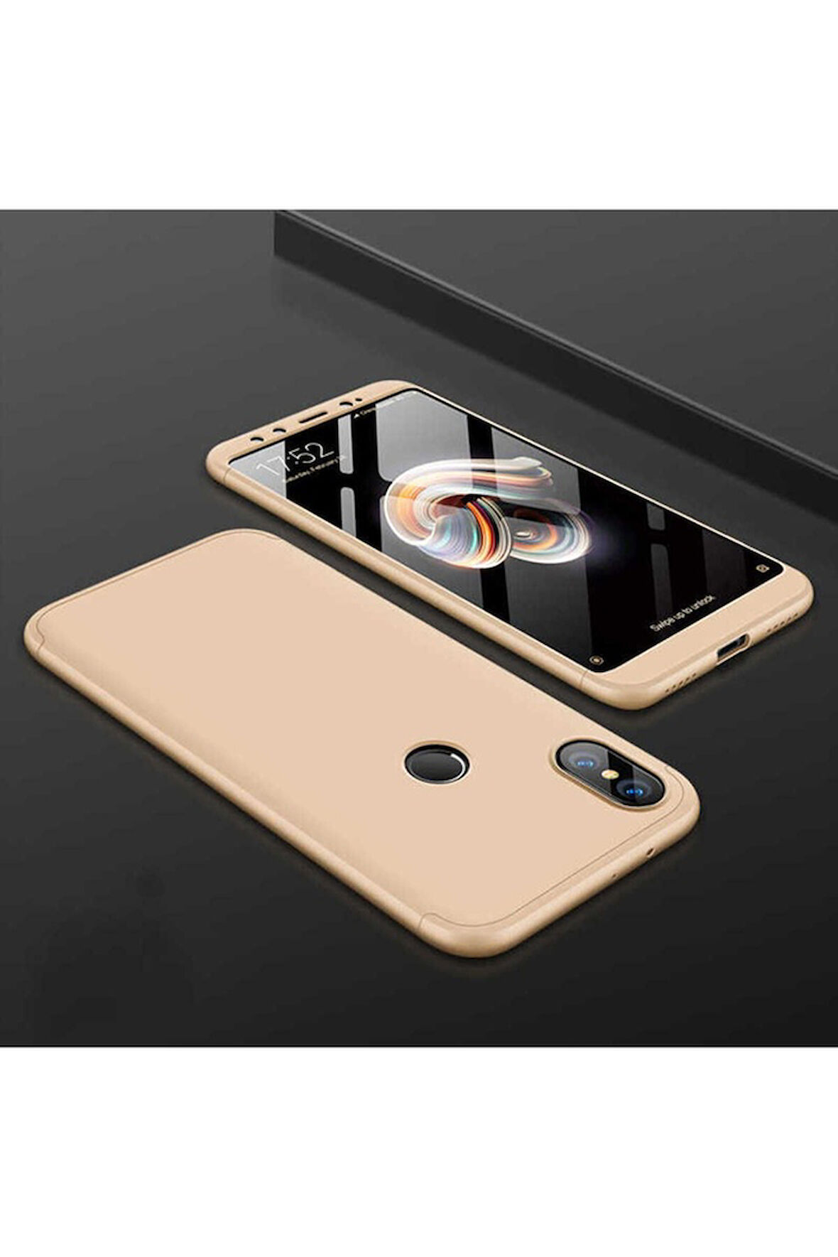 Xiaomi Mi 8 Uyumlu Kılıf Zore Ays Kapak Gold