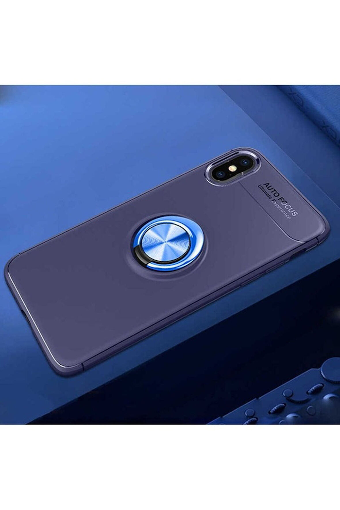 Apple iPhone X Uyumlu Kılıf Zore Ravel Silikon Kapak Mavi