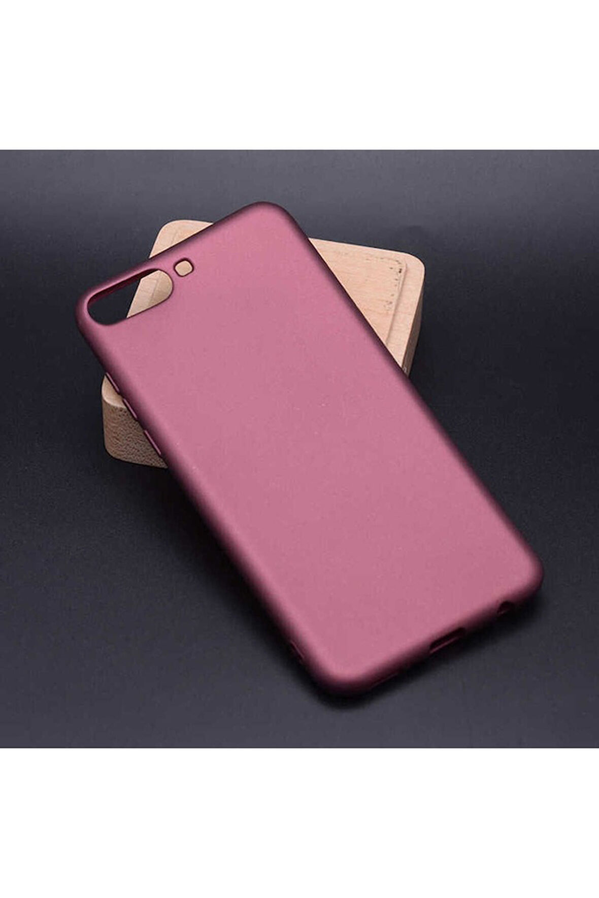 Huawei Y6 2018 Uyumlu Kılıf Zore Premier Silikon Kapak Mürdüm