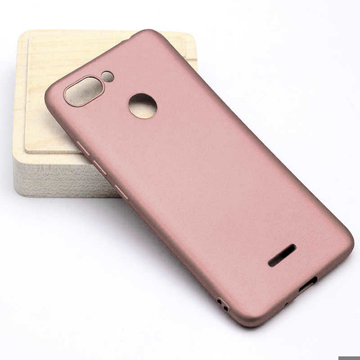 Xiaomi Redmi 6 Uyumlu Kılıf Zore Premier Silikon Kapak Rose Gold