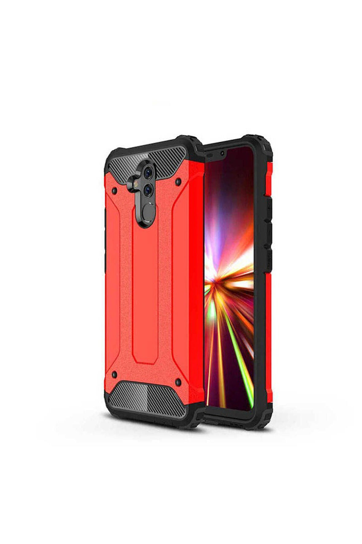Huawei Mate 20 Lite Uyumlu Kılıf Zore Crash Silikon Kapak Kırmızı