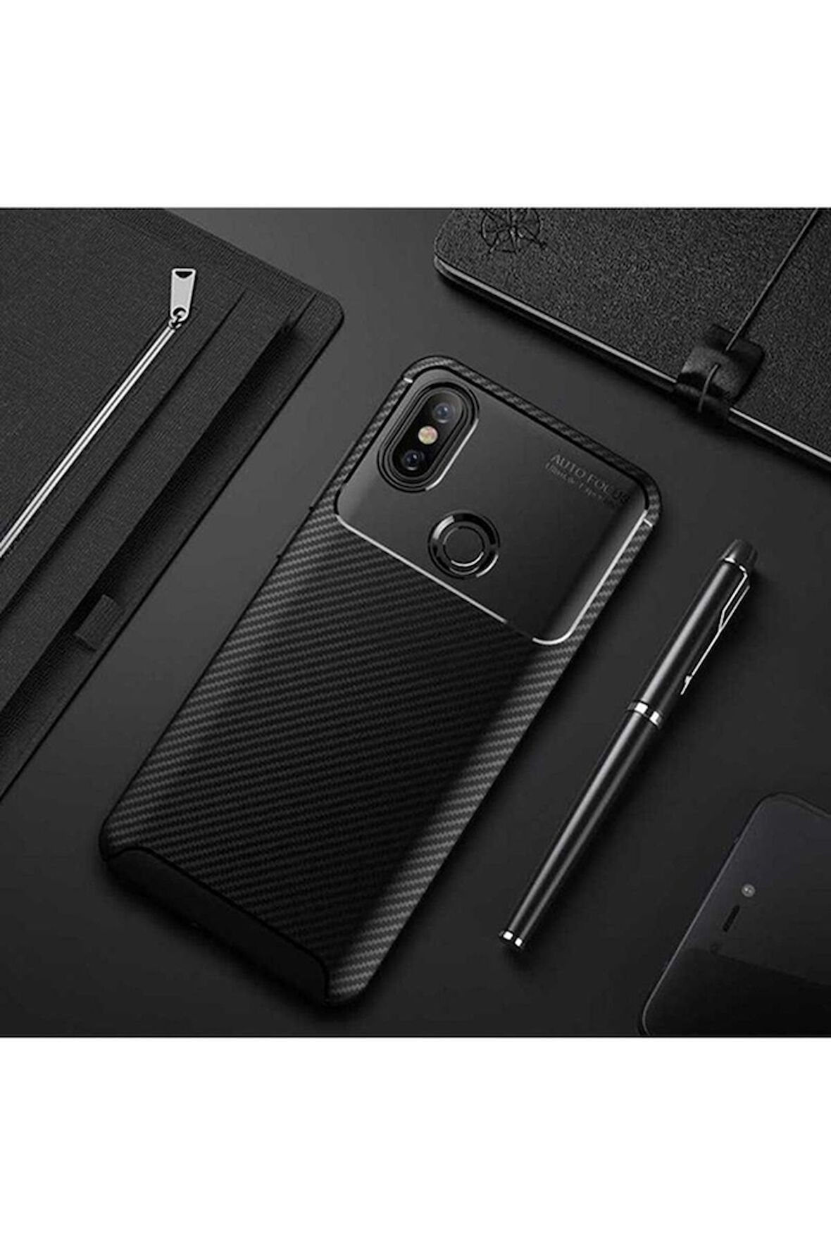 Xiaomi Mi 8 Uyumlu Kılıf Zore Negro Silikon Kapak Siyah