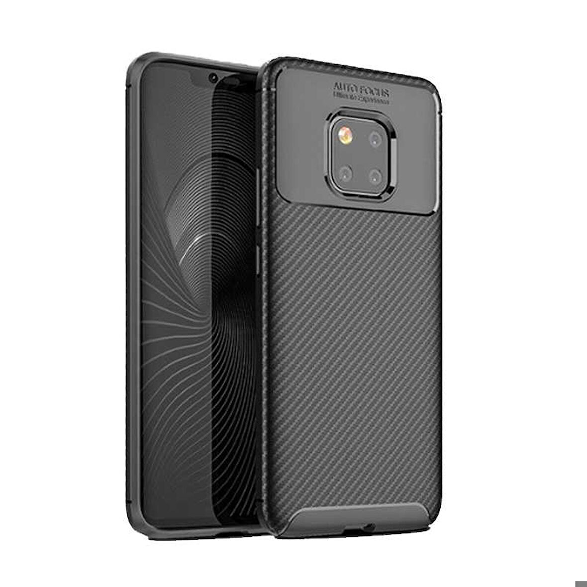 Huawei Mate 20 Pro Uyumlu Kılıf Zore Negro Silikon Kapak Kahverengi