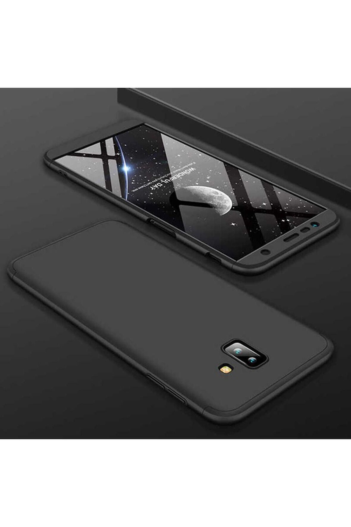 Samsung Galaxy J6 Plus Uyumlu Kılıf Zore Ays Kapak Siyah