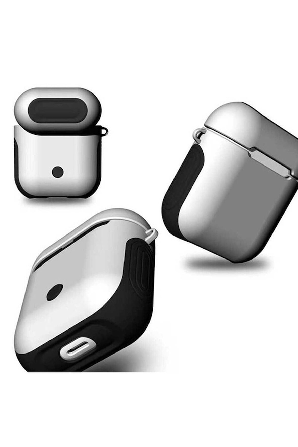 Apple Airpods Uyumlu Kılıf Zore Shockproof Silikon Beyaz