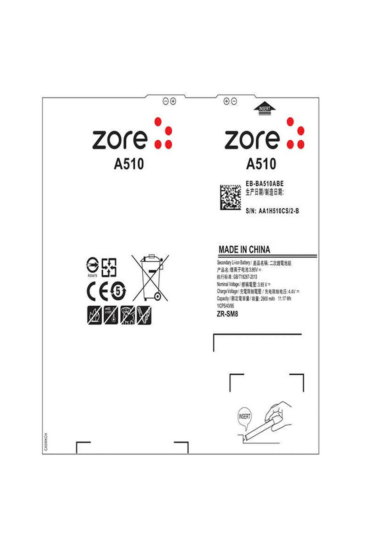 Galaxy A5 2016 Zore Quality Batarya