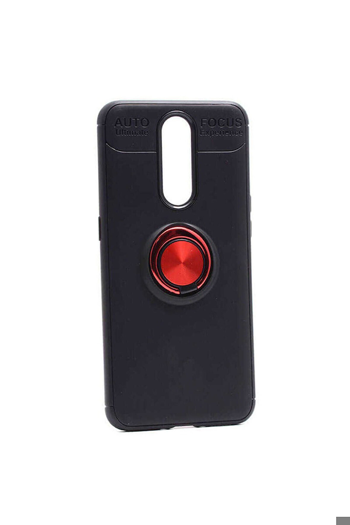 Oppo RX17 Pro Uyumlu Kılıf Zore Ravel Silikon Kapak Siyah-Kırmızı