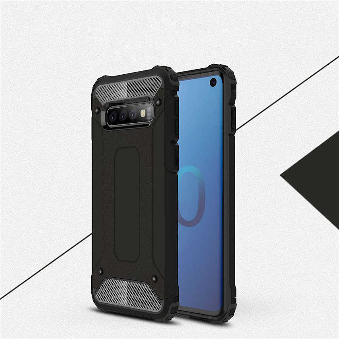 Samsung Galaxy S10E Uyumlu Kılıf Zore Crash Silikon Kapak Mavi
