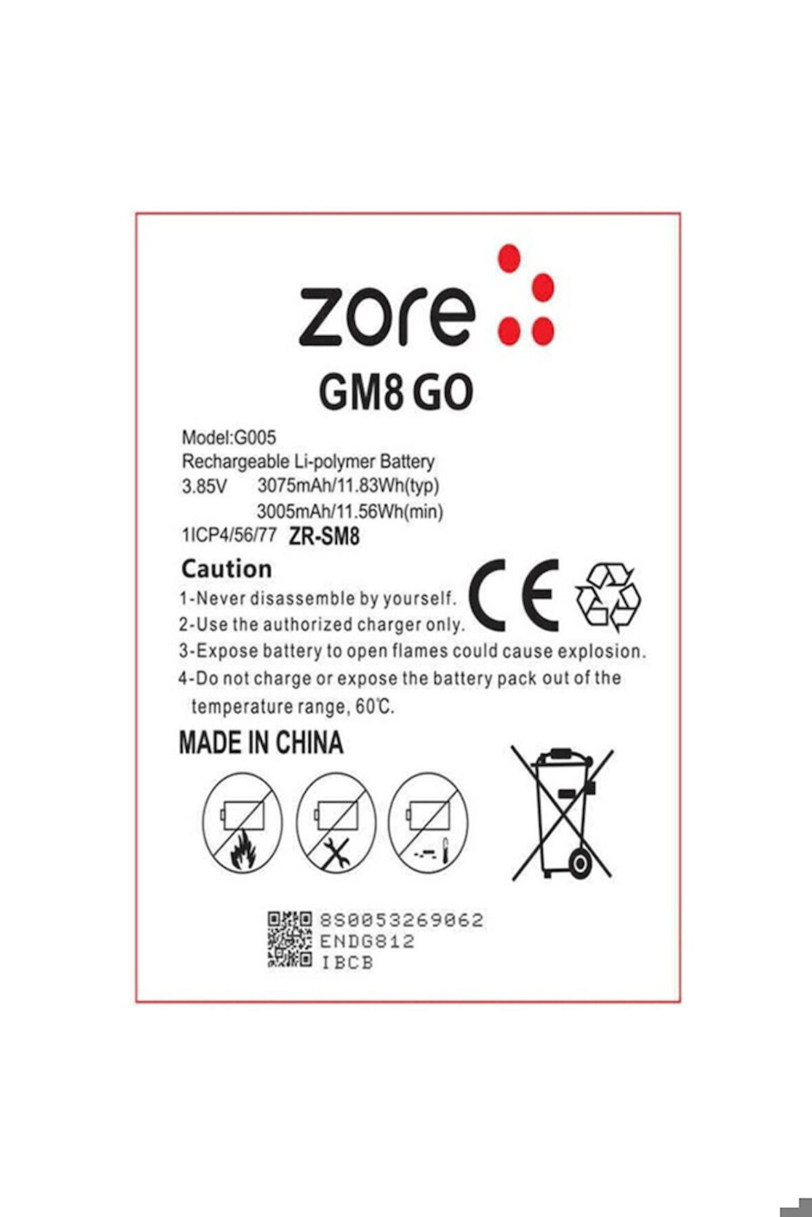 General Mobile 8 Go Zore Quality Batarya