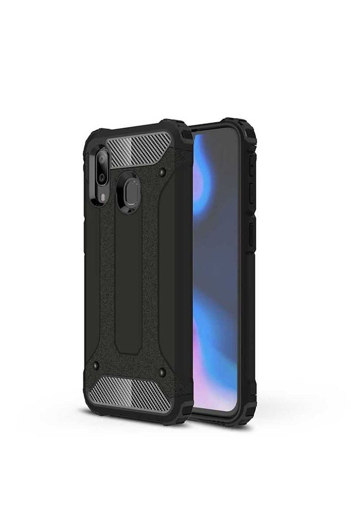 Xiaomi Redmi Note 7 Uyumlu Kılıf Zore Crash Silikon Kapak Siyah