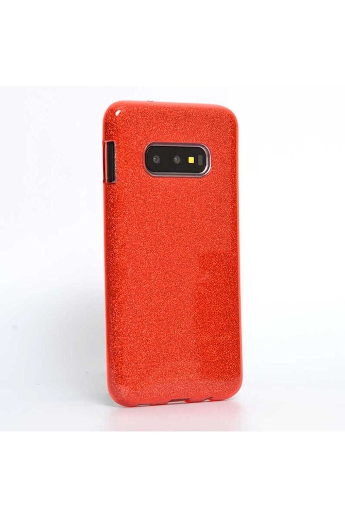 Samsung Galaxy S10E Uyumlu Kılıf Zore Shining Silikon Kırmızı