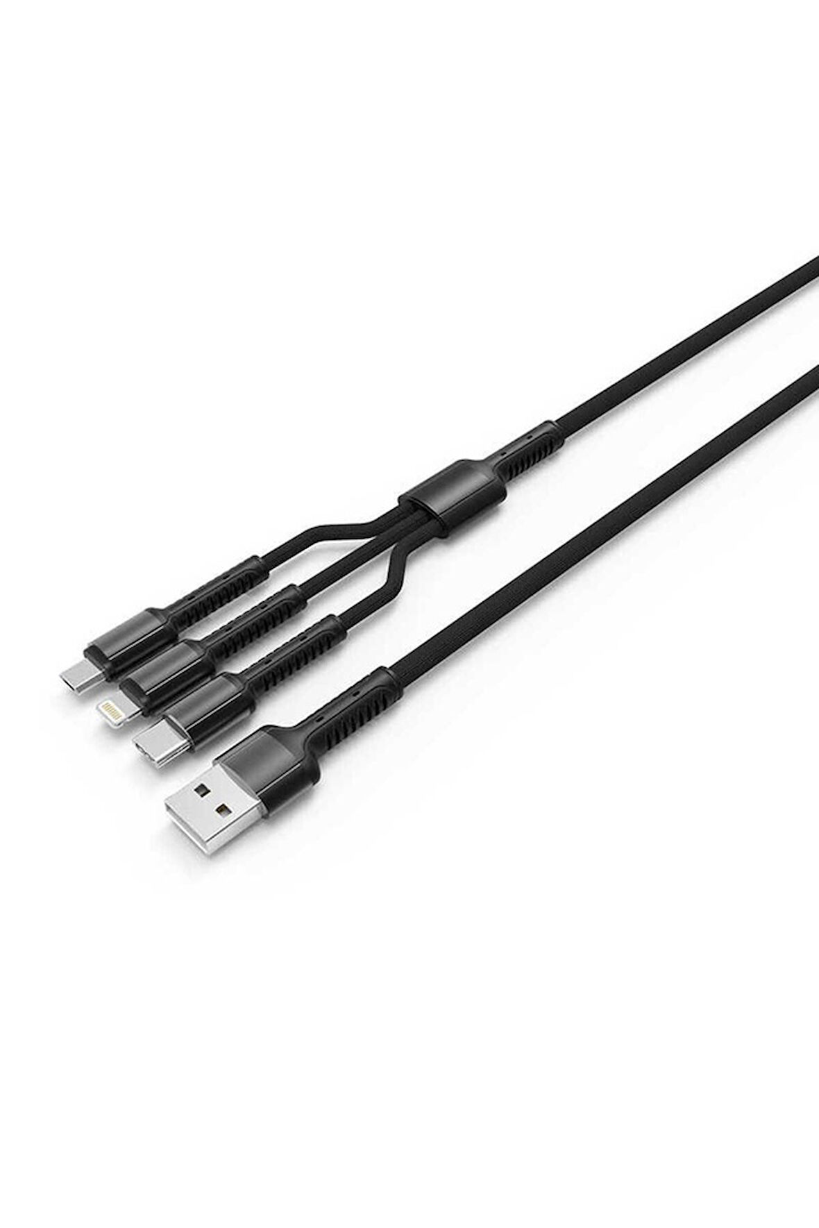 Zore LC93 3 in 1 Usb Kablo Siyah