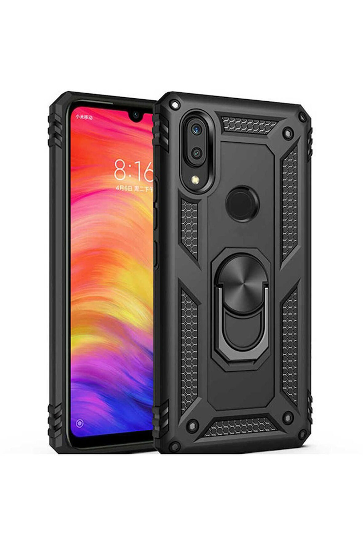 Samsung Galaxy A30 Uyumlu Kılıf Zore Vega Kapak Siyah