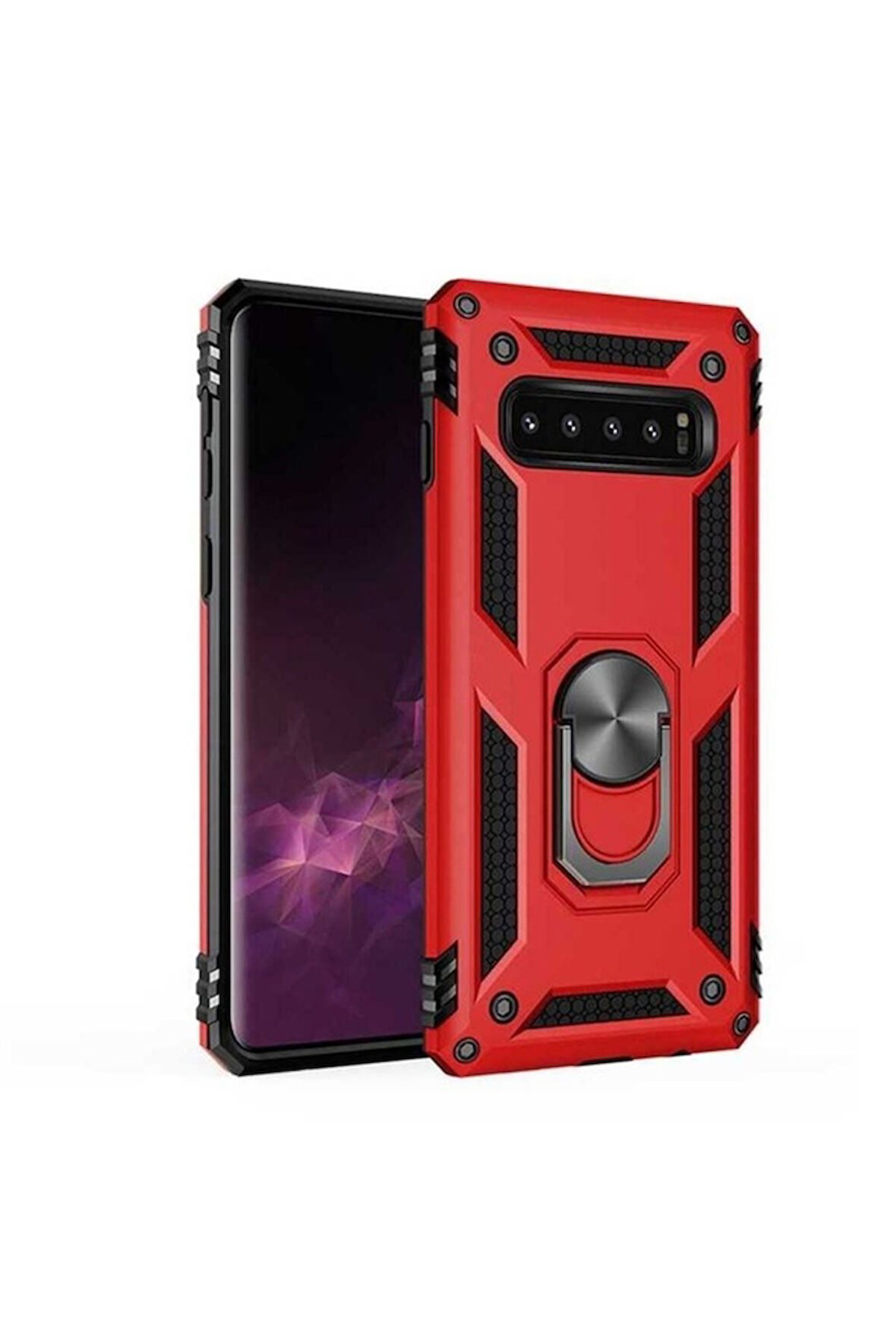 Samsung Galaxy S10 Plus Uyumlu Kılıf Zore Vega Kapak Kırmızı