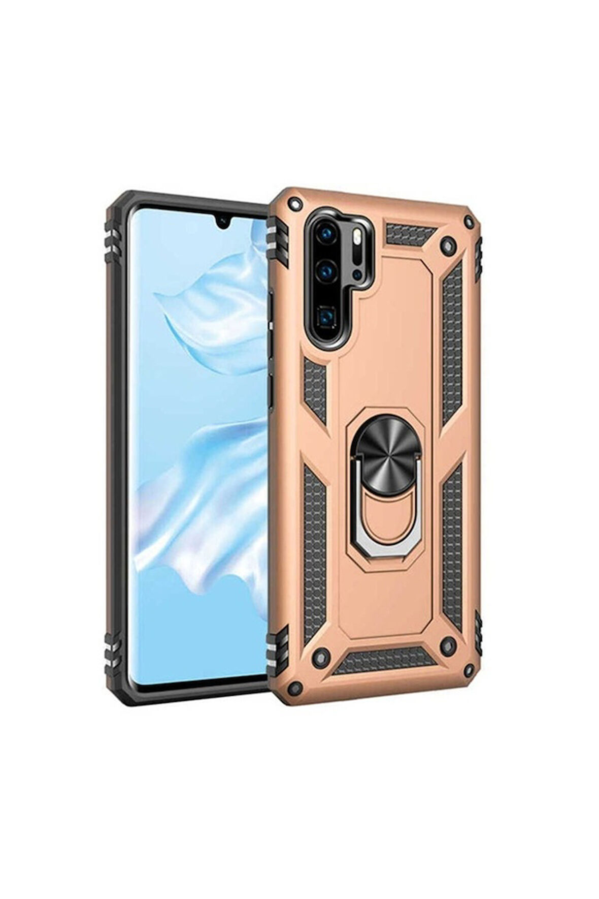 Huawei P30 Pro Uyumlu Kılıf Zore Vega Kapak Gold