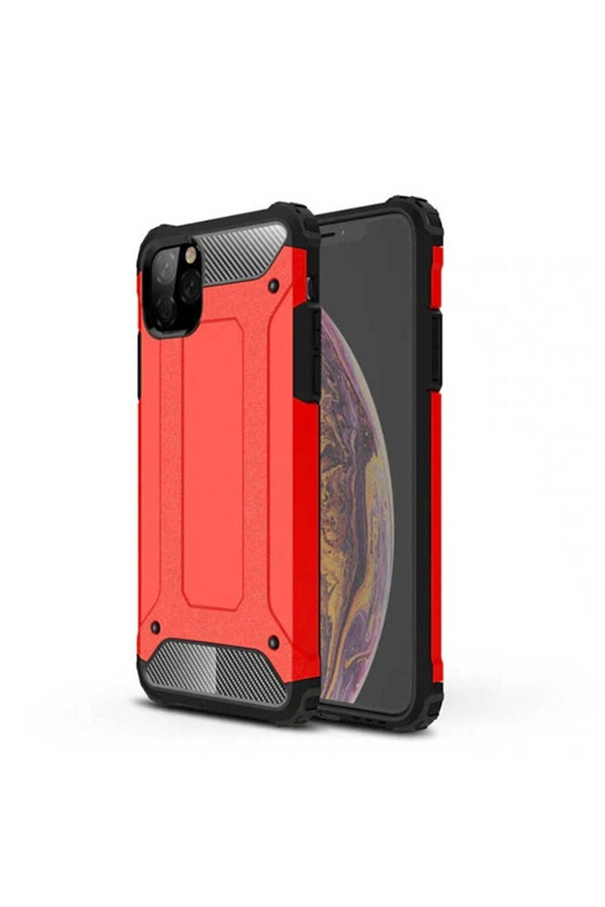 Apple iPhone 11 Pro Uyumlu Kılıf Zore Crash Silikon Kapak Kırmızı