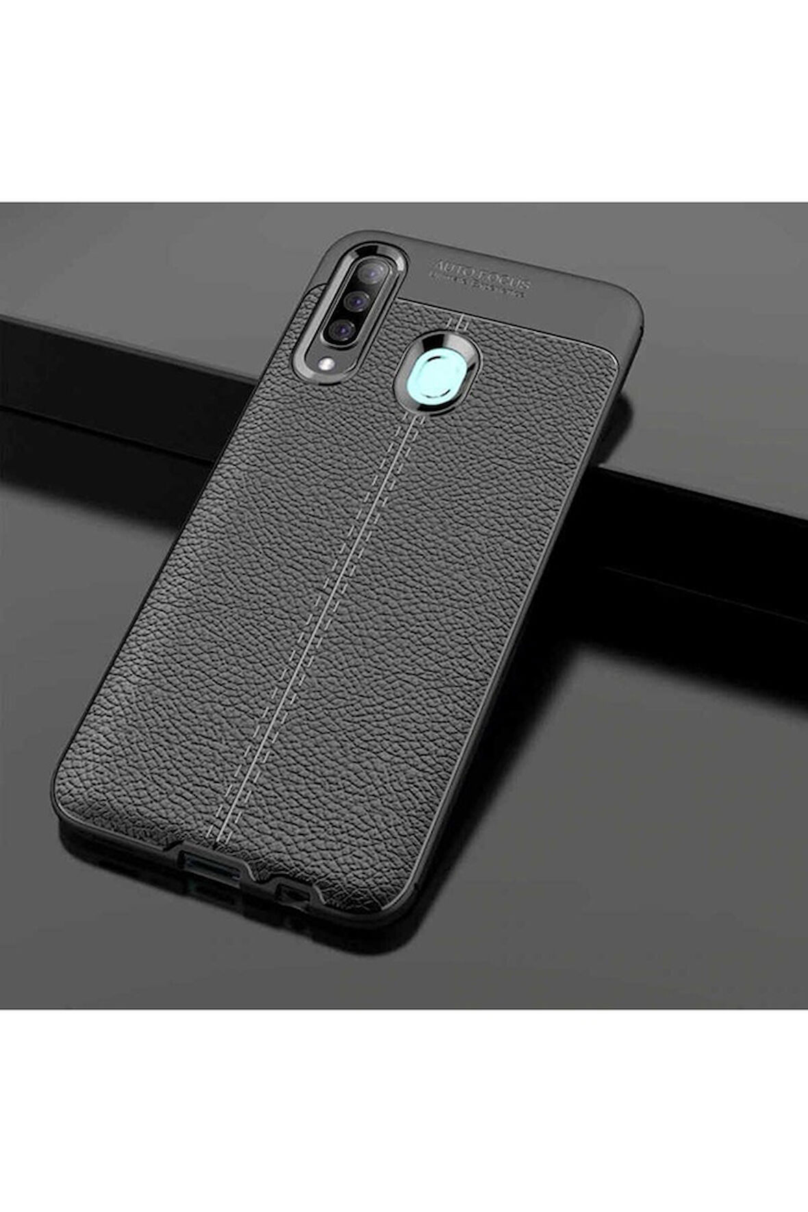 Samsung Galaxy A20S Uyumlu Kılıf Zore Niss Silikon Kapak Siyah
