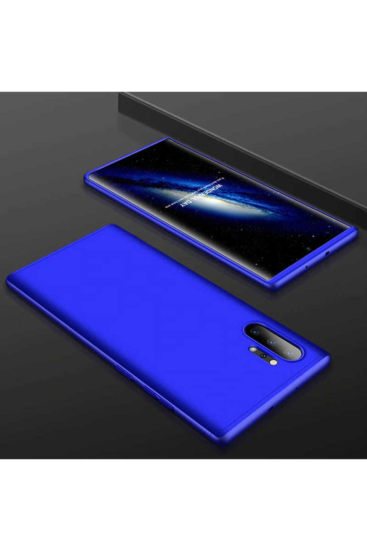 Samsung Galaxy Note 10 Plus Uyumlu Kılıf Zore Ays Kapak Mavi