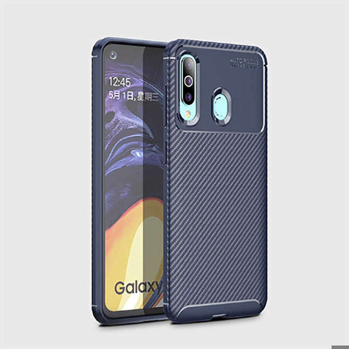 Samsung Galaxy A20S Uyumlu Kılıf Zore Negro Silikon Kapak Kahverengi