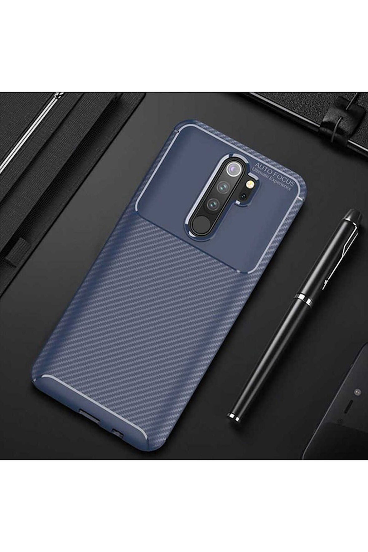 Xiaomi Redmi Note 8 Pro Uyumlu Kılıf Zore Negro Silikon Kapak Lacivert