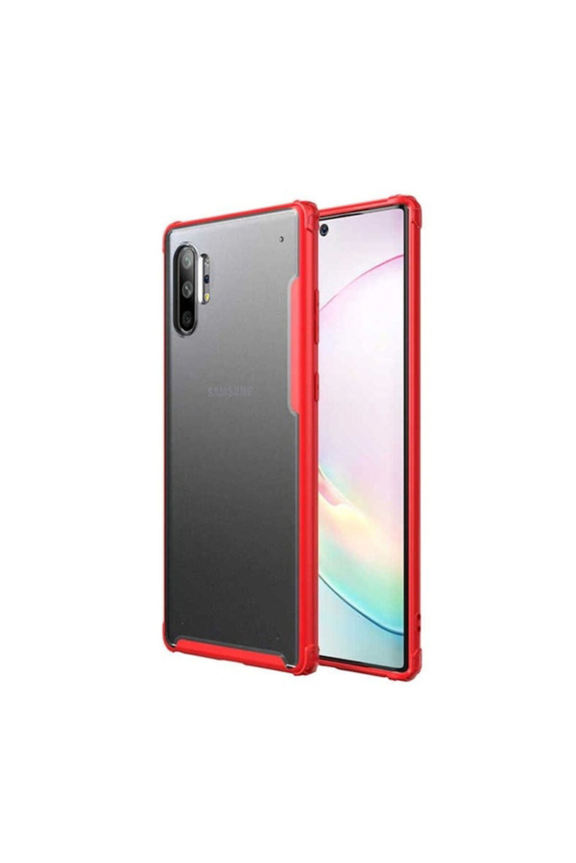 Samsung Galaxy Note 10 Plus Uyumlu Kılıf Zore Volks Kapak Kırmızı