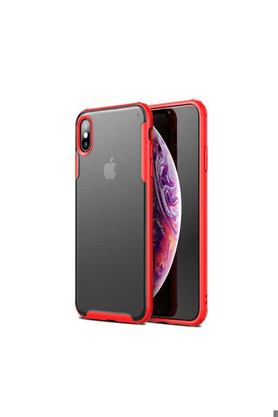 Apple iPhone XS Max Uyumlu Kılıf Zore Volks Kapak Kırmızı