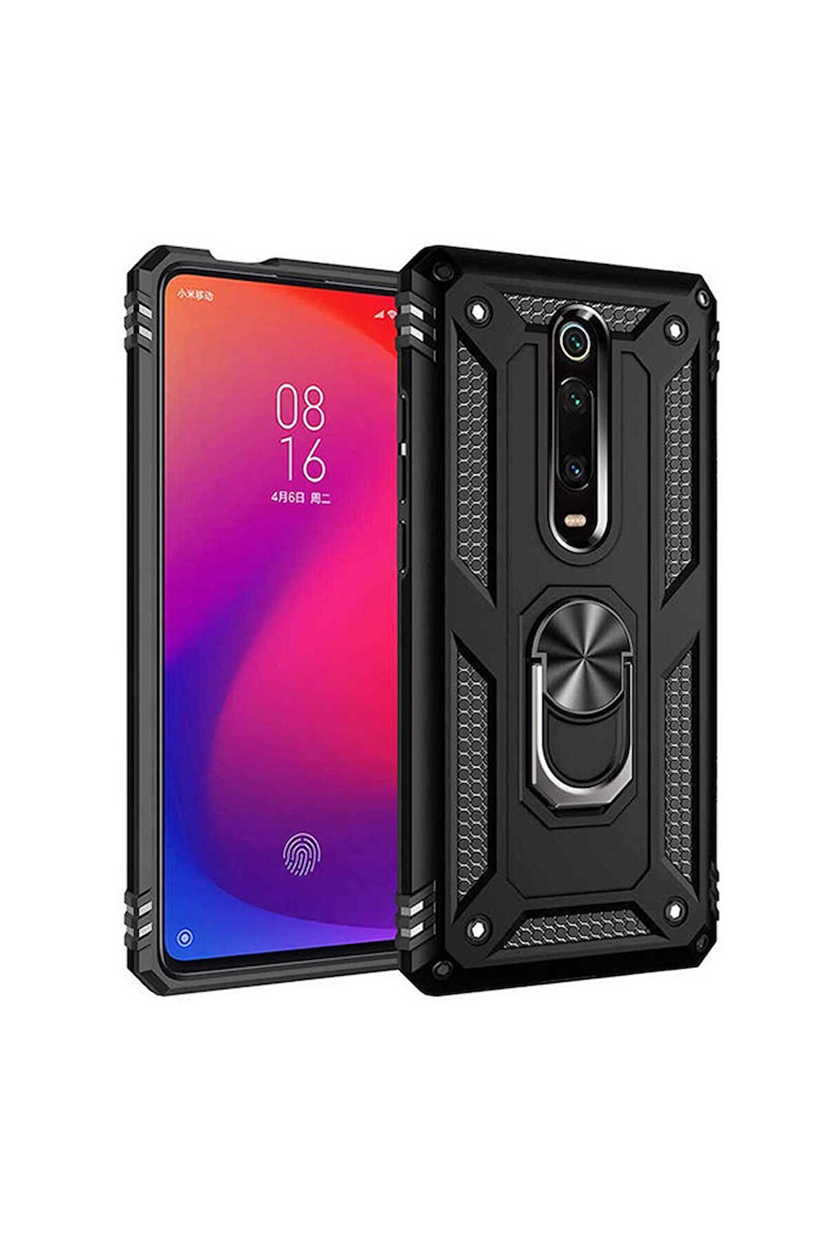 Xiaomi Mi 9T Uyumlu Kılıf Zore Vega Kapak Siyah