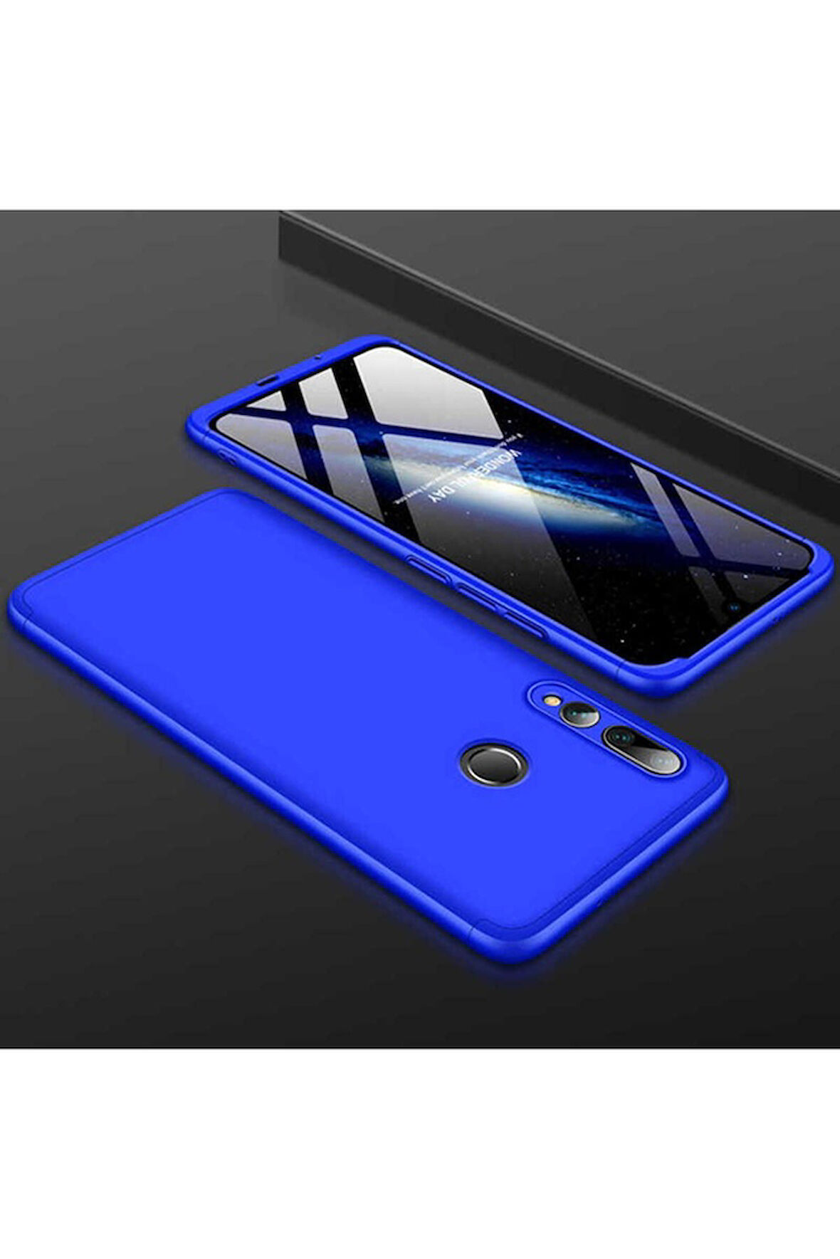 Huawei Y9 Prime 2019 Uyumlu Kılıf Zore Ays Kapak Mavi