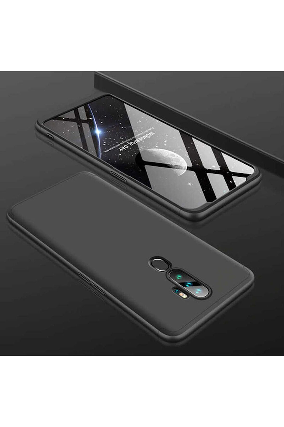 Oppo A9 2020 Uyumlu Kılıf Zore Ays Kapak Siyah