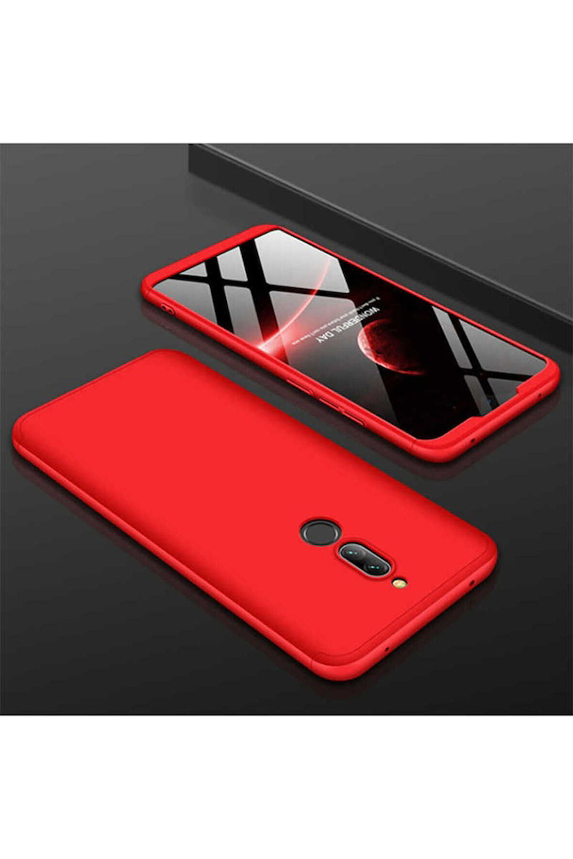 Xiaomi Redmi 8 Uyumlu Kılıf Zore Ays Kapak Kırmızı
