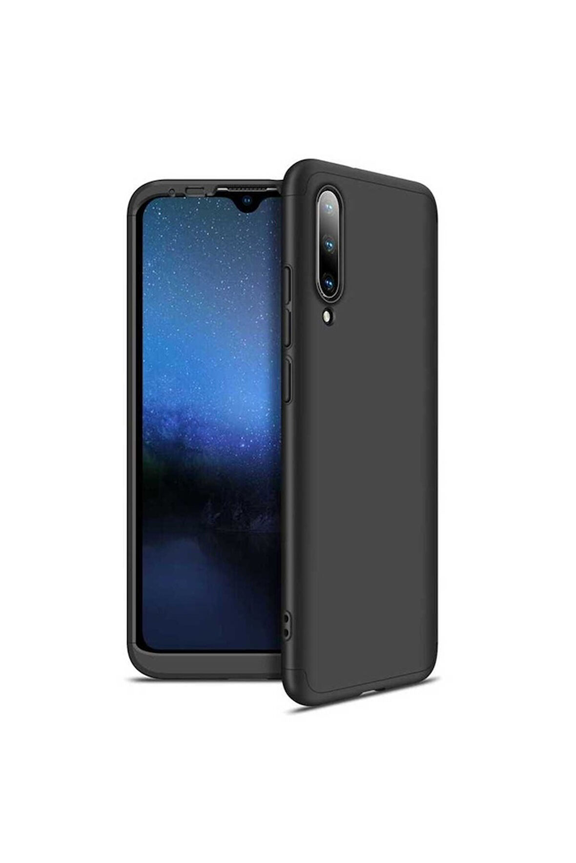 Xiaomi Mi A3 Uyumlu Kılıf Zore Ays Kapak Siyah