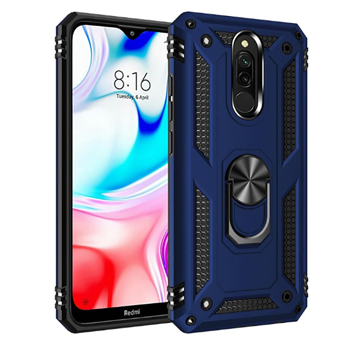 Xiaomi Redmi 8 Uyumlu Kılıf Zore Vega Kapak Mavi