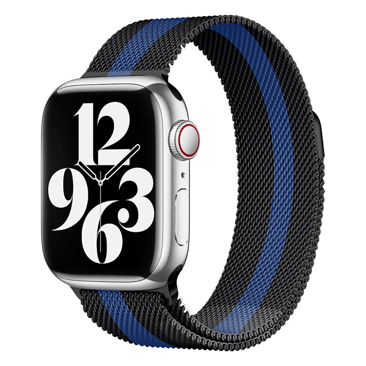 Apple Watch 42mm Uyumlu Kordon Hasır Metal Mıknatıslı Örgü Zore KRD-01 Kayış NO28