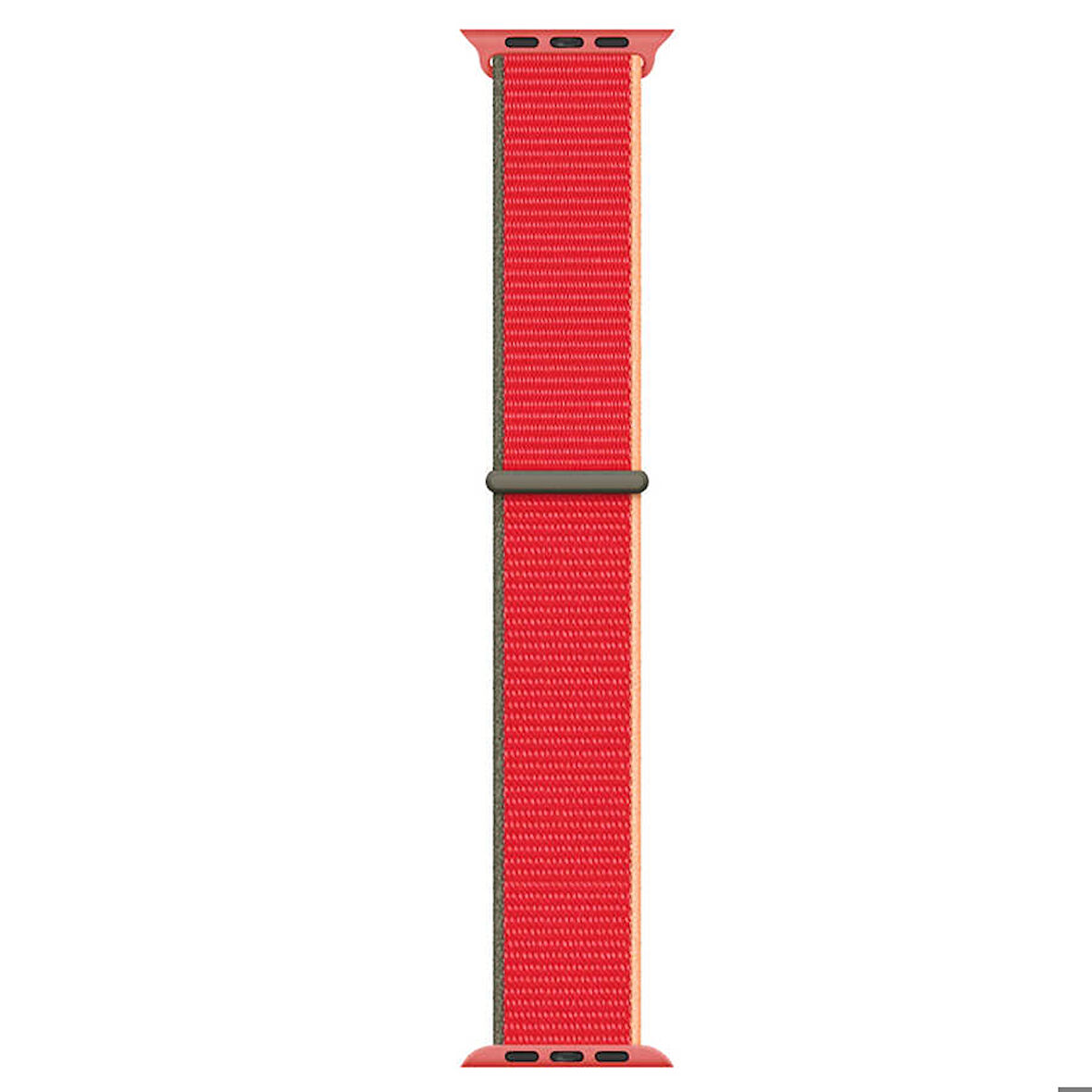 Apple Watch 42mm Uyumlu Kordon Hasır Örgü Cırt Cırtlı Terletmeyen Zore KRD-03 Kumaş Kayış 75-Strawberry